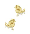 Butterfly Shaped CZ Silver Stud Earring STS-6662